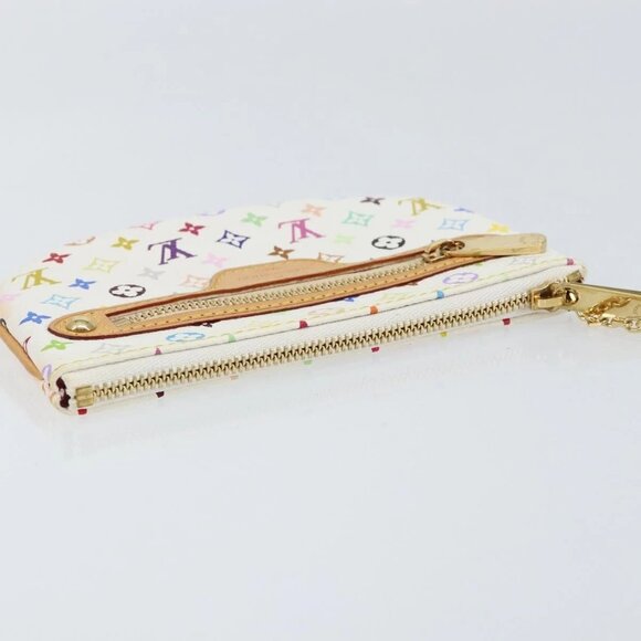 LOUIS VUITTON Monogram Multicolor Pochette MM Pouch White M60028 LV Auth gh1170V - Picture 7 of 16